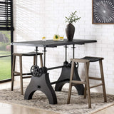 60 Inch Adjustable Height Solid Wood Dining Table and Desk