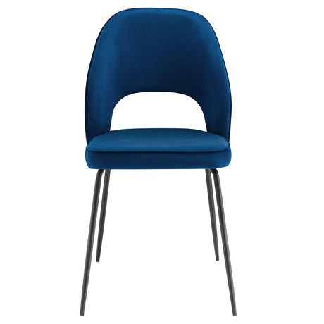 Performance Velvet Dining Side Chair Set with Open Back – Set of 2