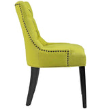 Set of 2 Button Tufted Fabric Dining Side Chairs with Nailhead Trim