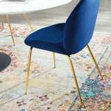 Vintage Glamour Performance Velvet Dining Side Chair