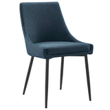 Upholstered Fabric Dining Chair Set with Tapered Metal Legs