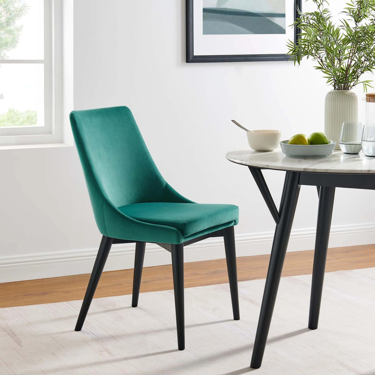 Vintage Modern Performance Velvet Dining Chair
