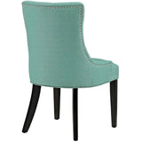 Set of 2 Button Tufted Fabric Dining Side Chairs with Nailhead Trim