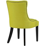 Set of 2 Button Tufted Fabric Dining Side Chairs with Nailhead Trim