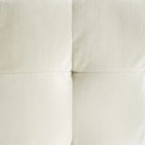 Tufted Cube Velvet Ottoman – 15 Inch Upholstered