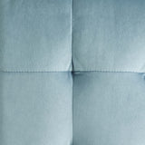 Tufted Cube Velvet Ottoman – 15 Inch Upholstered