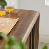 Sideboard Storage Cabinet Sliding Door MDF 60 Inch