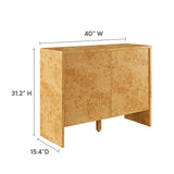 Modern Burl Wood 2-Door Sideboard – Natural 40 Inch