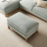Rectangular Chenille Fabric Ottoman – Upholstered 36 Inch