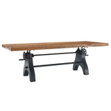 96 Inch Adjustable Height Solid Wood Dining and Conference Table