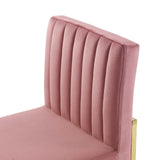 Channel Tufted Performance Velvet Sled Base Dining Chair