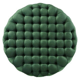 Large Round Tufted Velvet Ottoman – Upholstered 40 Inch