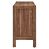 Modern Wood Grain Sideboard Storage Cabinet – Walnut 65 Inch