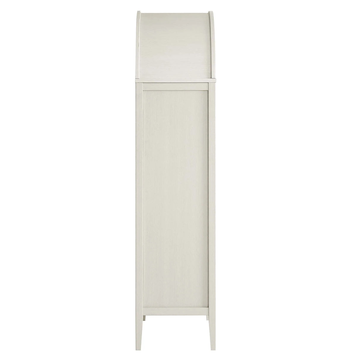 Modern Farmhouse Arched Tall Wood Storage Display Cabinet – Wood Grain 71 Inch