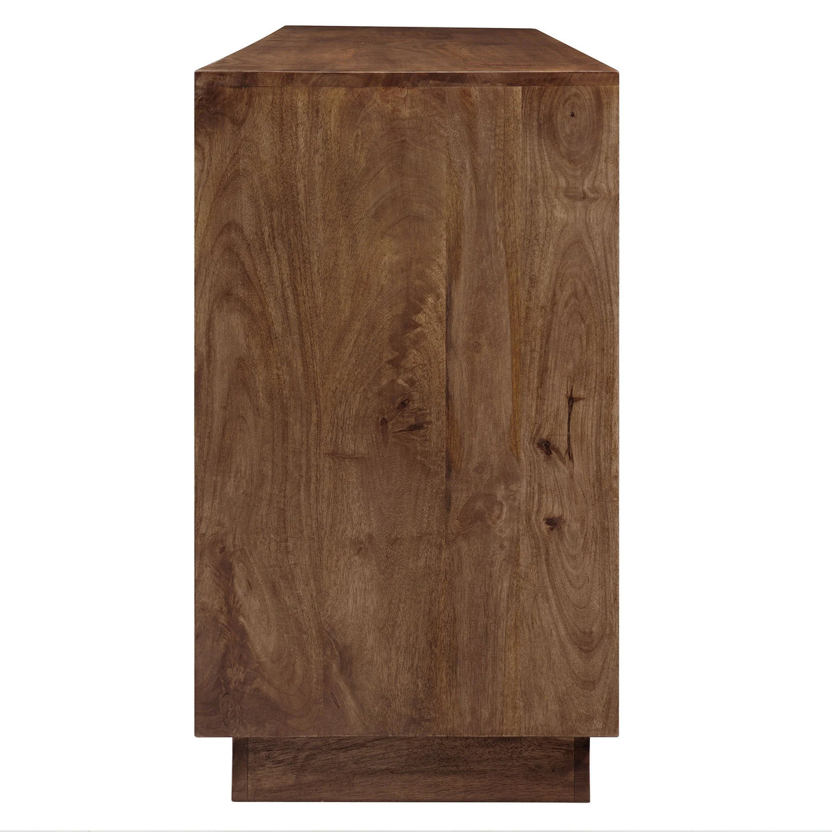 Carved Solid Mango Wood 4 Door Sideboard – Walnut 72 Inch