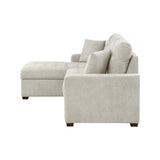 2-Piece Sectional with Left Chaise, Pull-out Bed and Hidden Storage