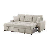 2-Piece Sectional with Left Chaise, Pull-out Bed and Hidden Storage