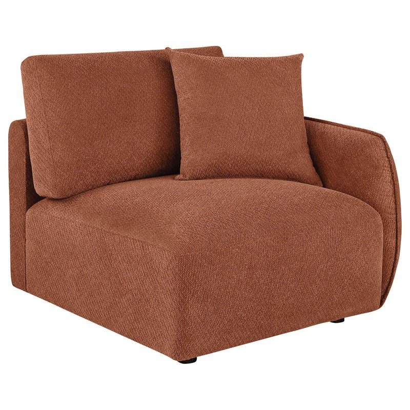 Elysia Chenille RAF Modular Chair Coral Track Arm