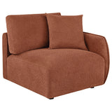 Elysia Chenille RAF Modular Chair Coral Track Arm