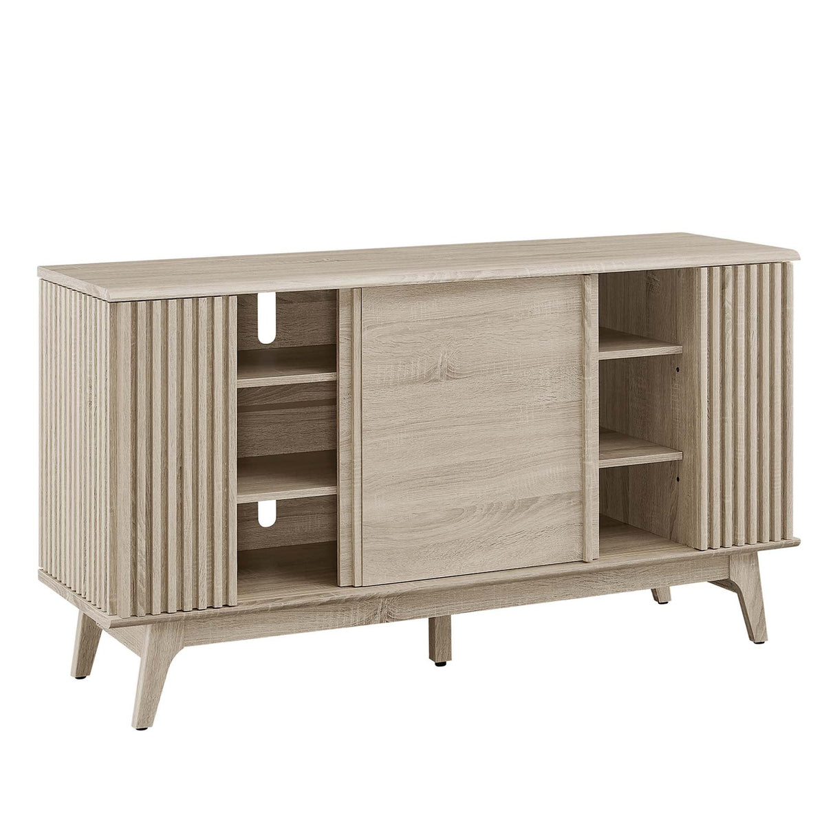 Sideboard Storage Cabinet Sliding Door MDF 60 Inch