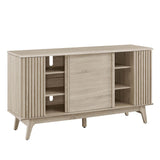 Sideboard Storage Cabinet Sliding Door MDF 60 Inch