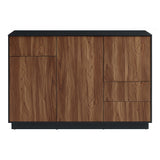 Modern Wood Grain 47 Inch Sideboard – Black Walnut