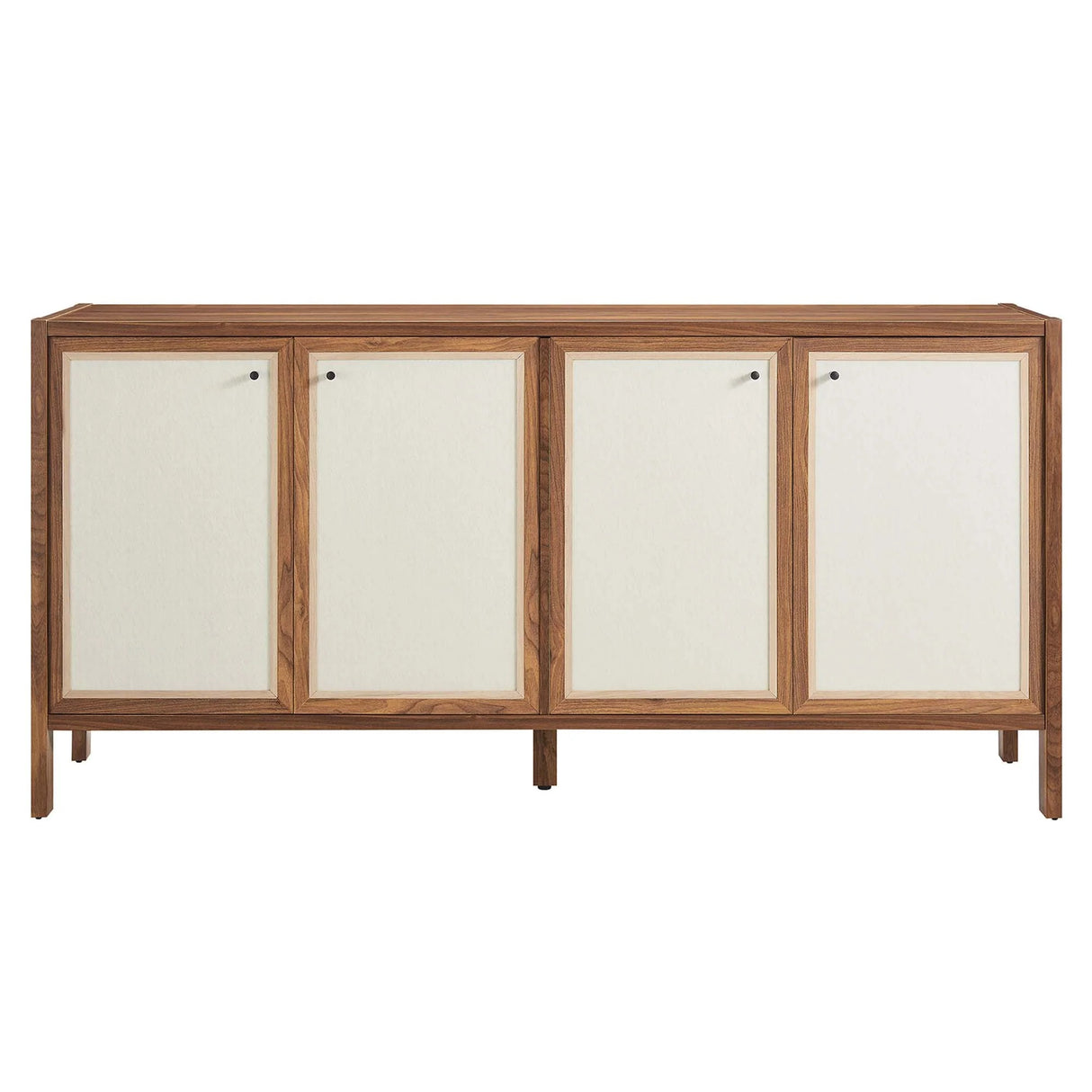 Modern Wood Grain Sideboard Storage Cabinet – Walnut 65 Inch