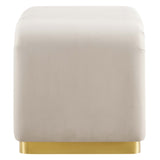 Waterfall Performance Velvet Stool – Velvet Upholstered 24 Inch