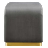Waterfall Performance Velvet Stool – Velvet Upholstered 24 Inch