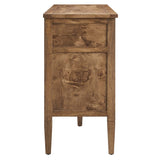 Burl Wood Sideboard Storage Cabinet with Drawers – Wood Finish 62 Inch