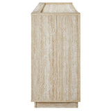 Modern Travertine Texture 3-Door Sideboard – Travertine 59 Inch