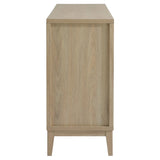 Modern Horizontal 4-Door Sideboard – Wood Grain 59 Inch