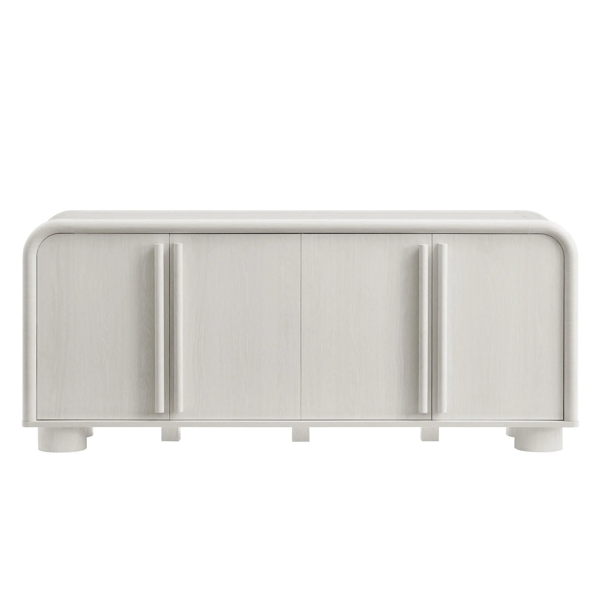Modern Curved 4-Door Sideboard Cabinet – 63 Inch