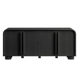 Modern Curved 4-Door Sideboard Cabinet – 63 Inch