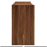 Slatted Wave 4-Door Sideboard – Walnut 66 Inch