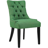 Set of 2 Button Tufted Fabric Dining Side Chairs with Nailhead Trim