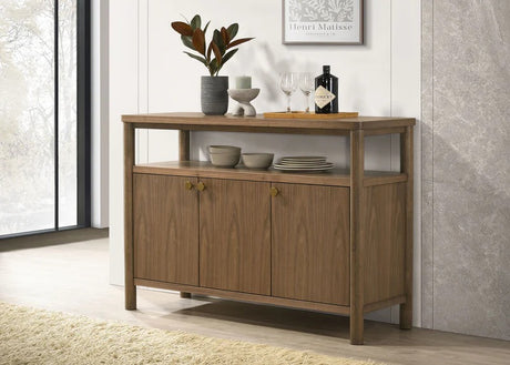 Crestmore Walnut Dining Sideboard Cabinet with Storage