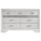 Miranda White 9-Drawer Glam Dresser with Hidden Jewelry Drawer