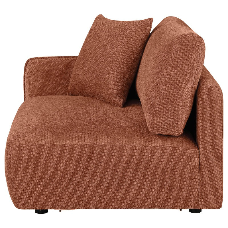 Elysia Chenille LAF Modular Chair Coral Track Arm