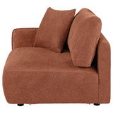 Elysia Chenille LAF Modular Chair Coral Track Arm
