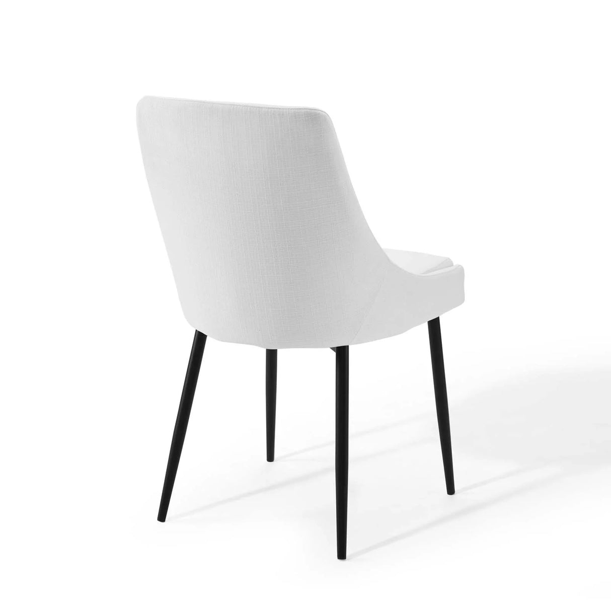 Upholstered Fabric Dining Chair Set with Tapered Metal Legs