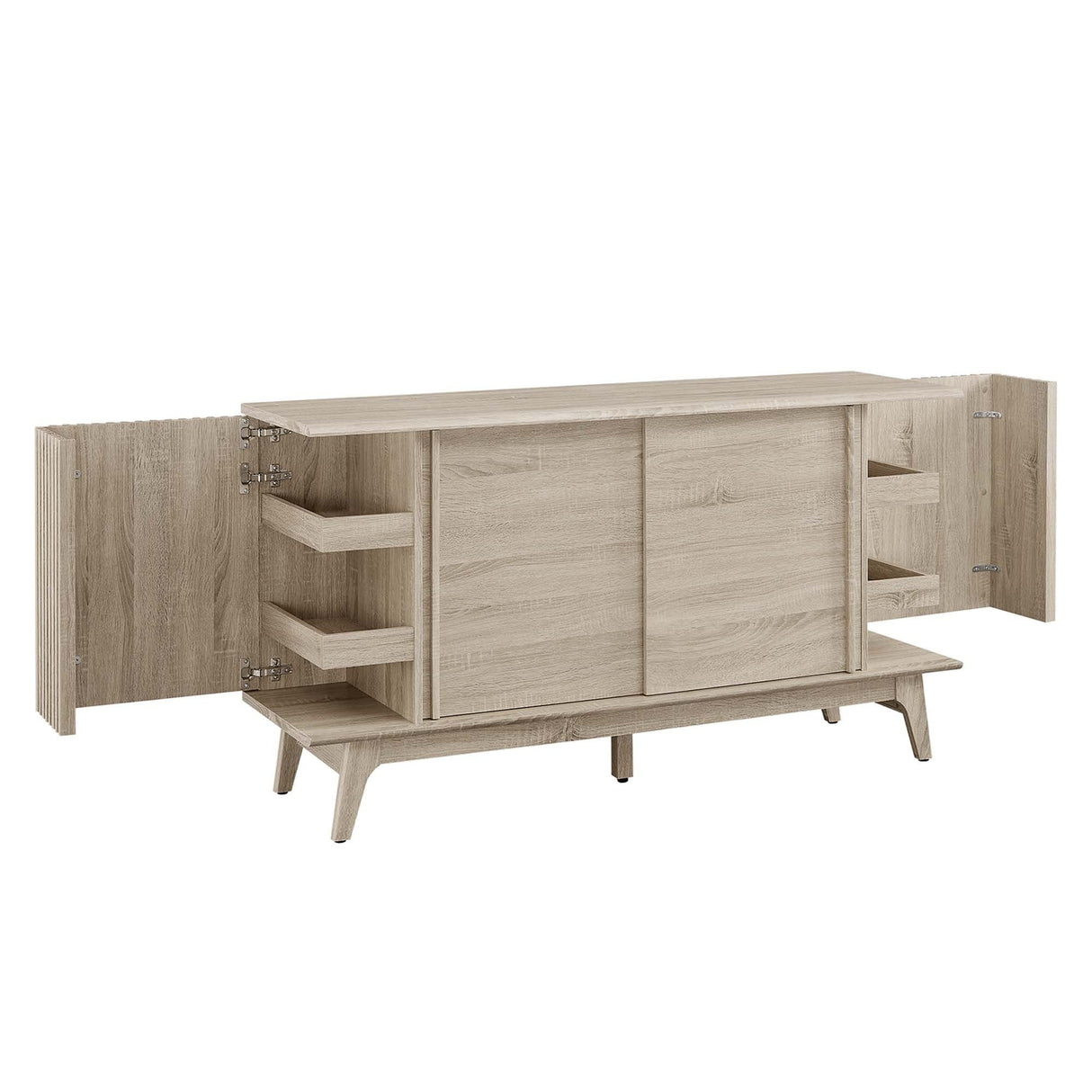 Sideboard Storage Cabinet Sliding Door MDF 60 Inch