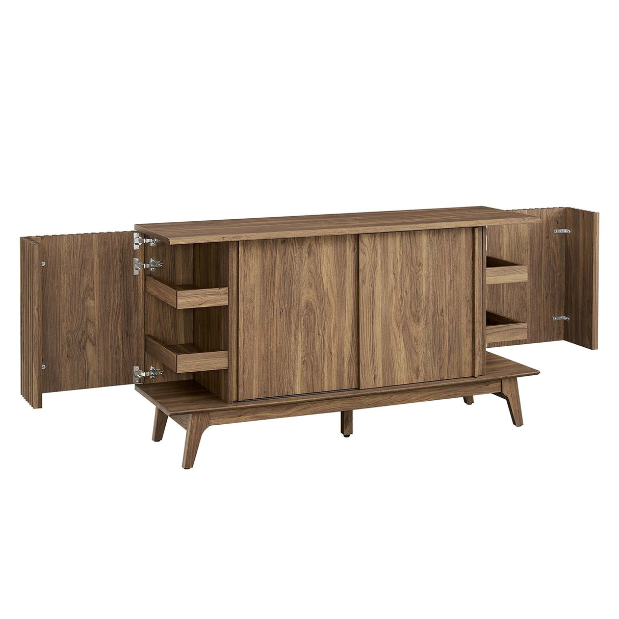 Sideboard Storage Cabinet Sliding Door MDF 60 Inch