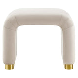 Waterfall Performance Velvet Stool – Velvet Upholstered 24 Inch