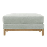 Rectangular Chenille Fabric Ottoman – Upholstered 36 Inch
