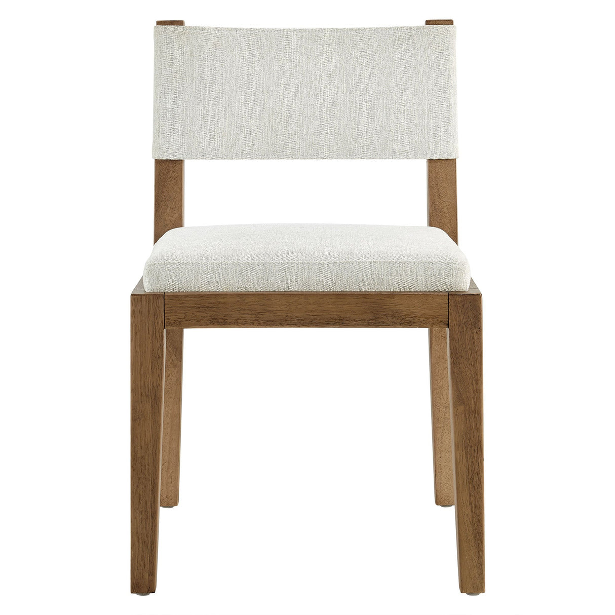 Fabric Upholstered Armless Dining Chair – Natural Wood 32 Inch