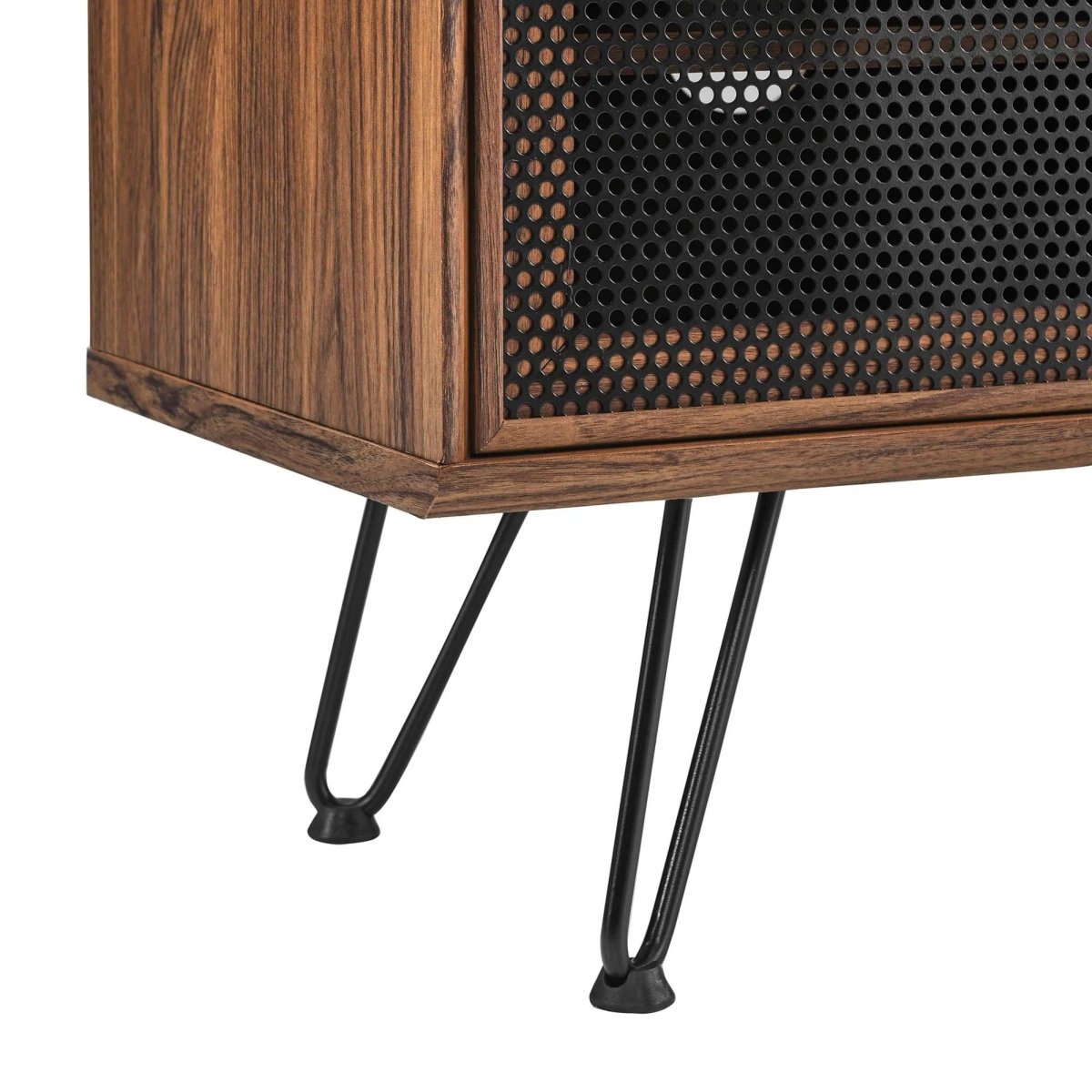 Industrial Modern TV Stand with Sliding Mesh Doors 47 Inch - TV Stands available at Alpine Outlets in Denver