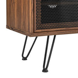 Industrial Modern TV Stand with Sliding Mesh Doors 47 Inch - TV Stands available at Alpine Outlets in Denver