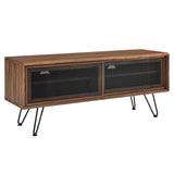 Industrial Modern TV Stand with Sliding Mesh Doors 47 Inch - TV Stands available at Alpine Outlets in Denver
