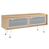 Industrial Modern TV Stand with Sliding Mesh Doors 47 Inch - TV Stands available at Alpine Outlets in Denver